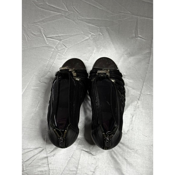 TORY BURCH Black Leather Jewel Bling Caged Gladiator Strappy Stiletto Heels - Picture 3 of 12